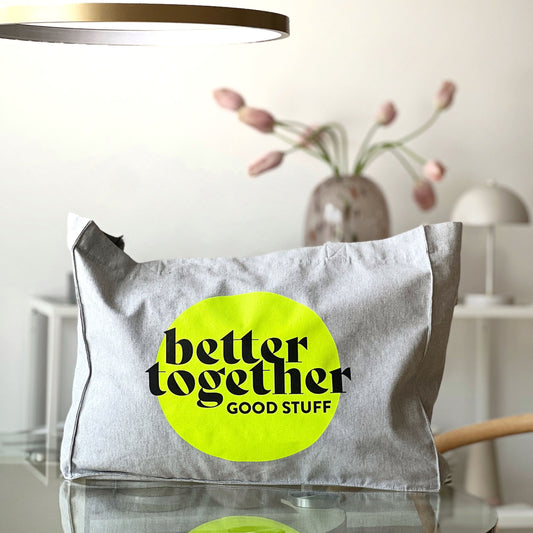 better together neon shopping bag